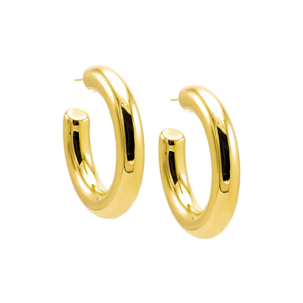 Perfect Solid Hoop Earring sold by Adina Eden's product image thumbnail 5