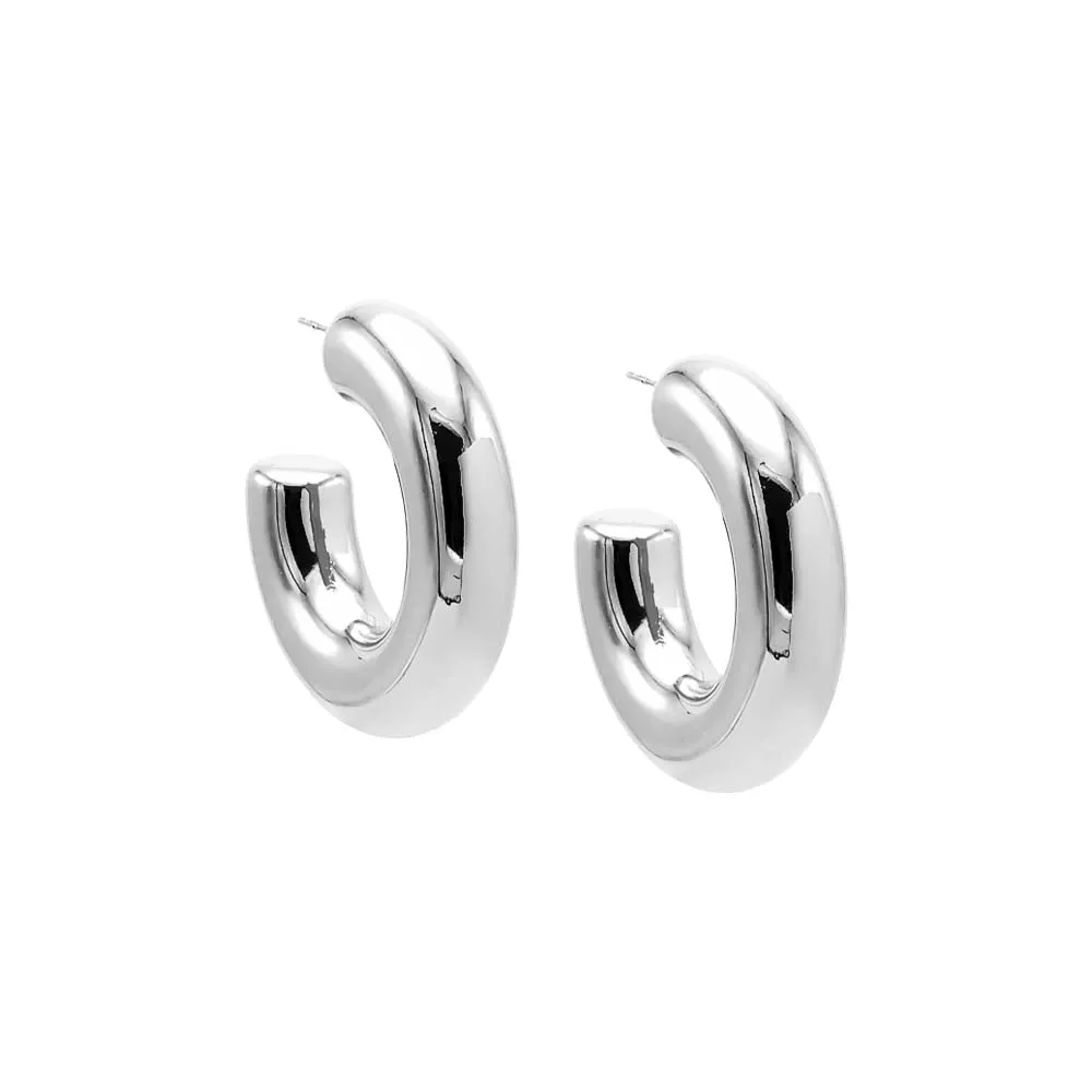Perfect Solid Hoop Earring sold by Adina Eden's product image thumbnail 3