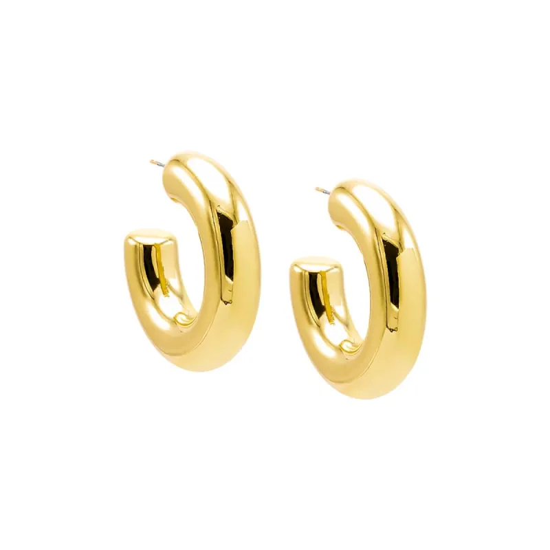 Perfect Solid Hoop Earring sold by Adina Eden's