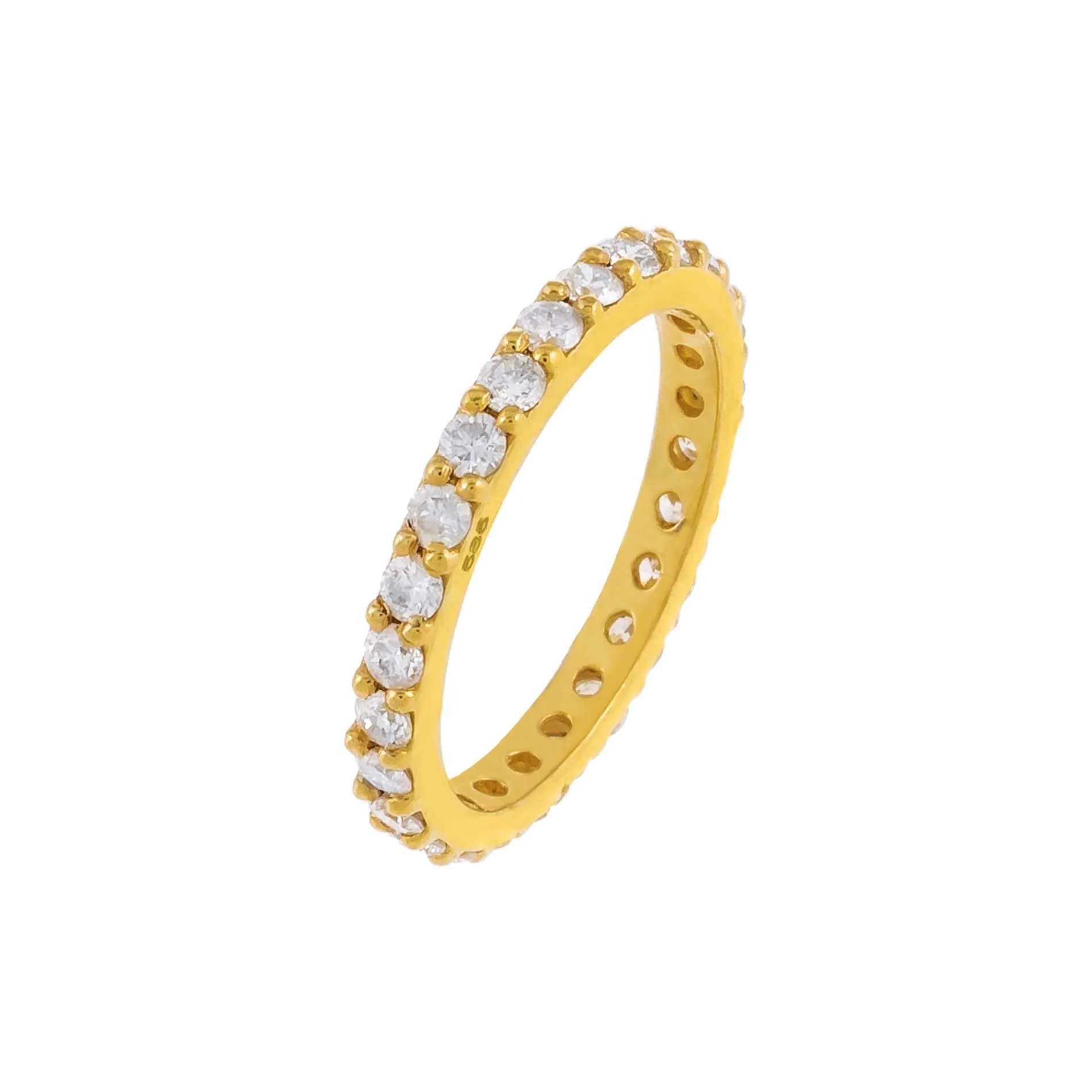 Diamond Thin Eternity Band 14K sold by Adina Eden's