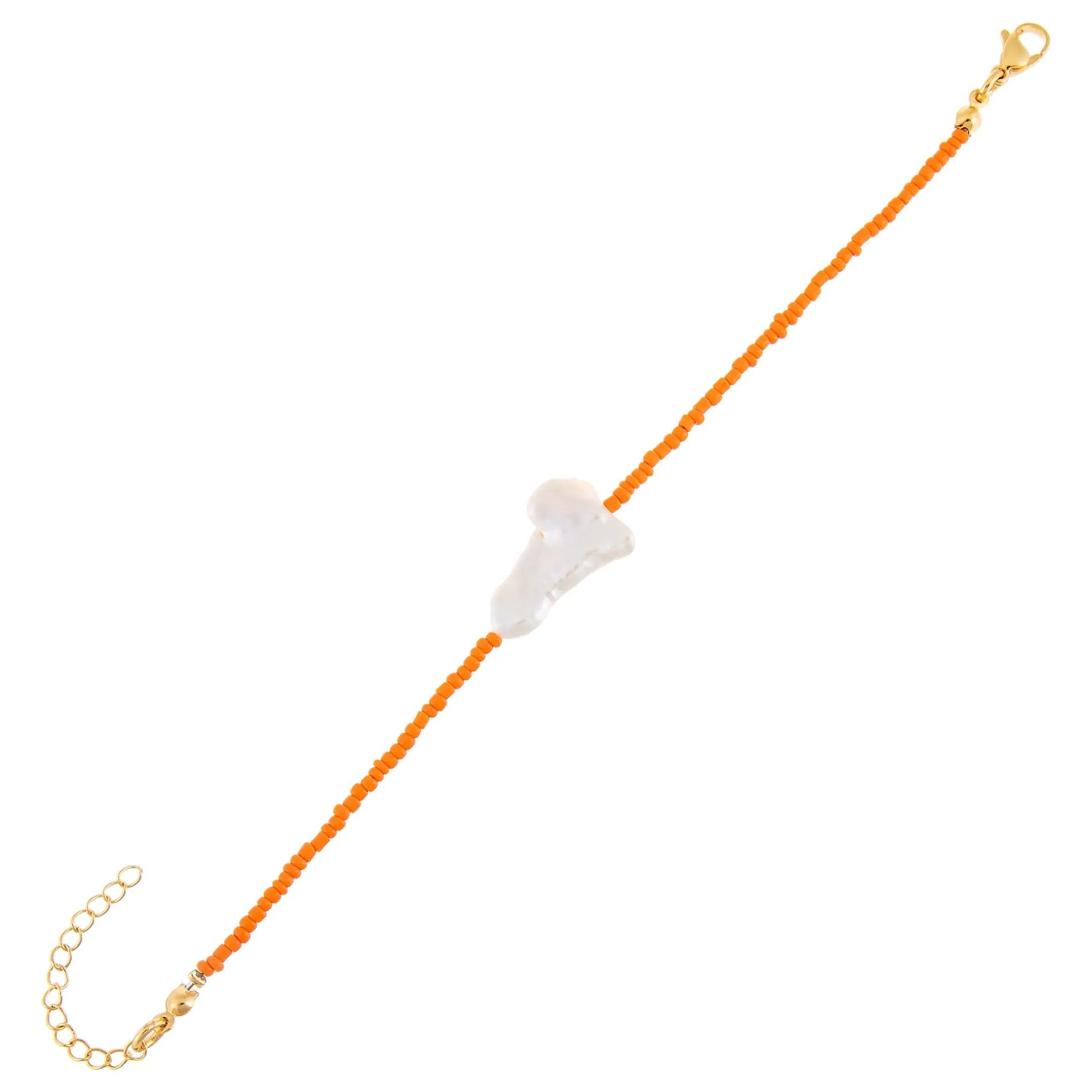Baroque Pearl Color Beaded Bracelet sold by Adina Eden's product image thumbnail 4