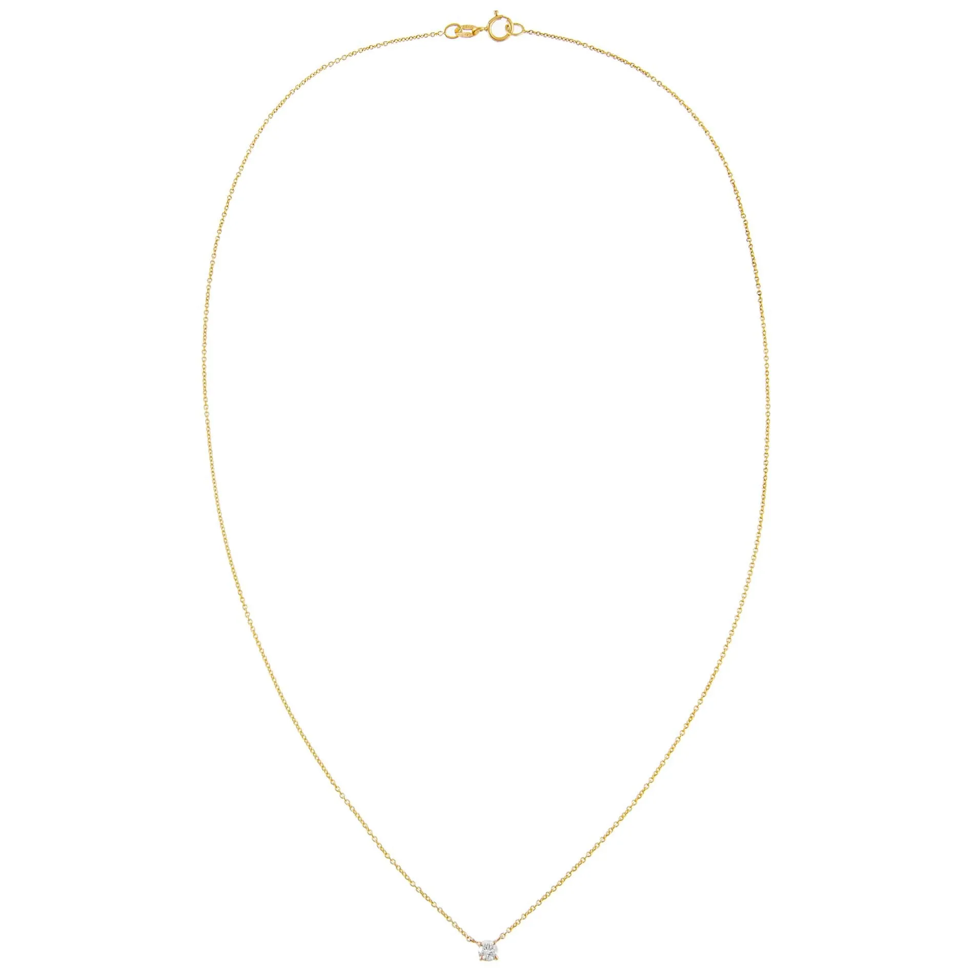 Diamond Tiny Solitaire Necklace 14K sold by Adina Eden's product image thumbnail 3