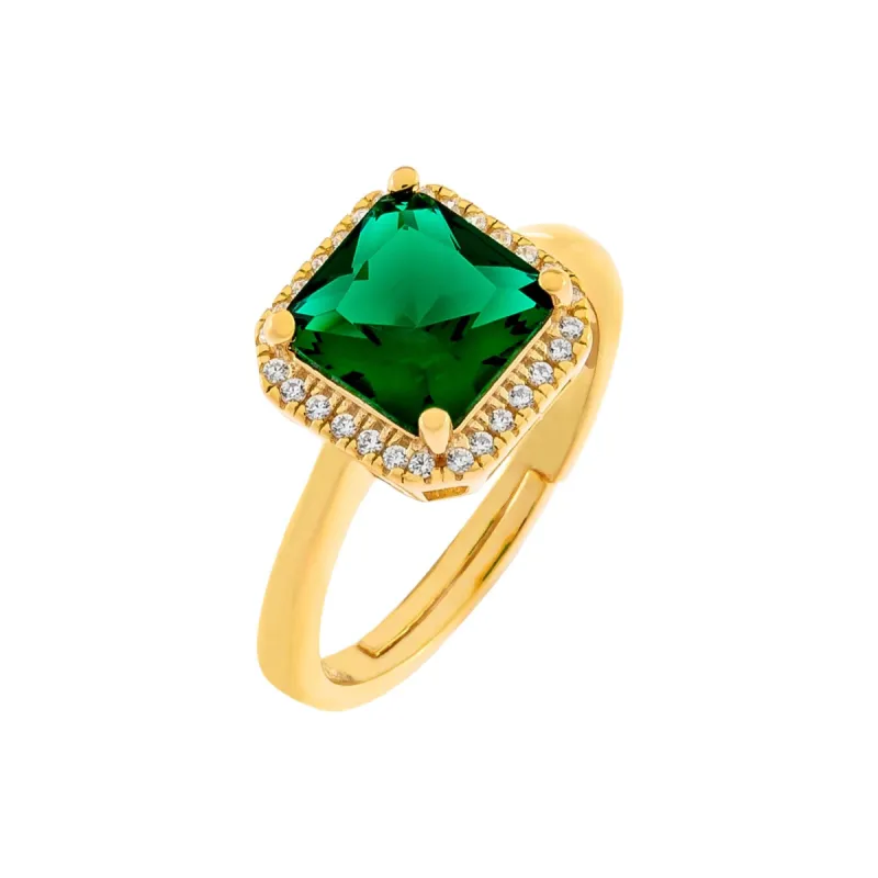CZ Colored Illusion Square Adjustable Ring sold by Adina Eden's