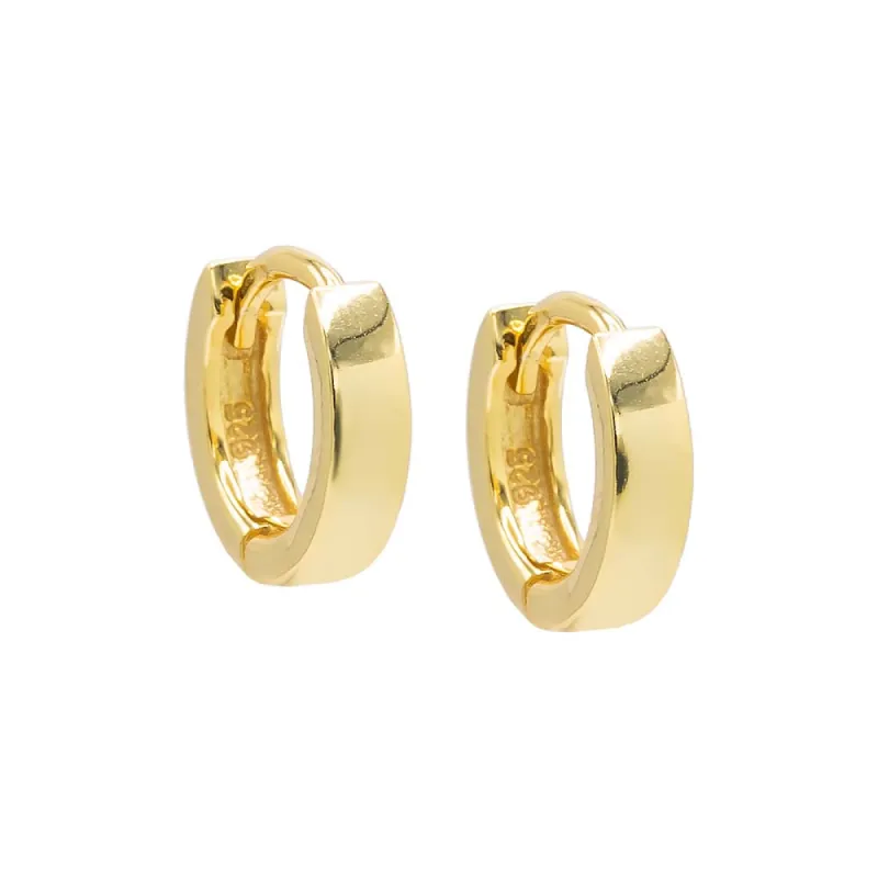 Tiny Wide Solid Huggie Earring sold by Adina Eden's