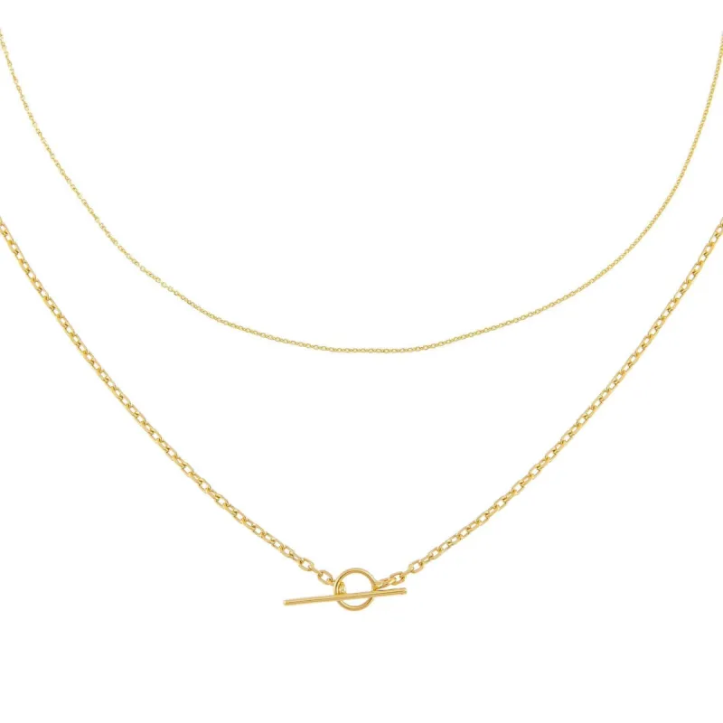 Chain Toggle Necklace Combo Set sold by Adina Eden's