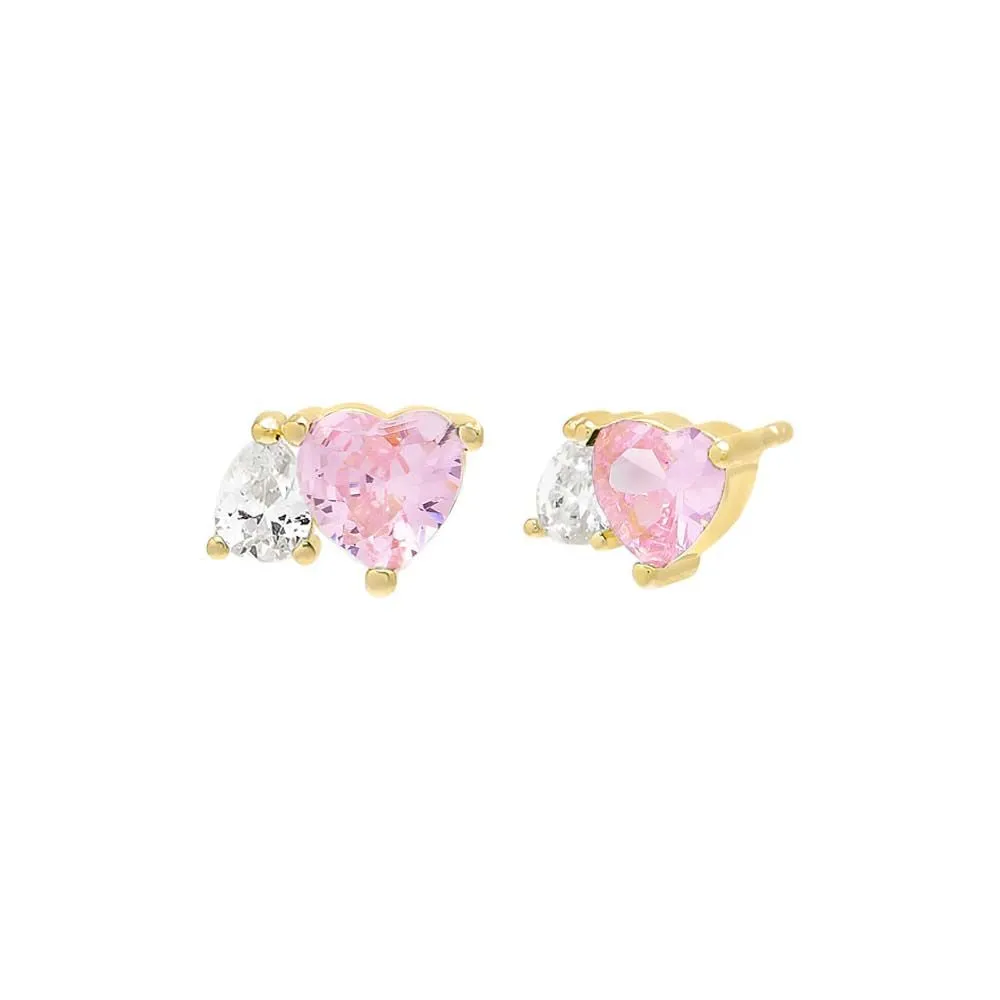 Heart x Pear CZ Stud Earring sold by Adina Eden's product image thumbnail 5