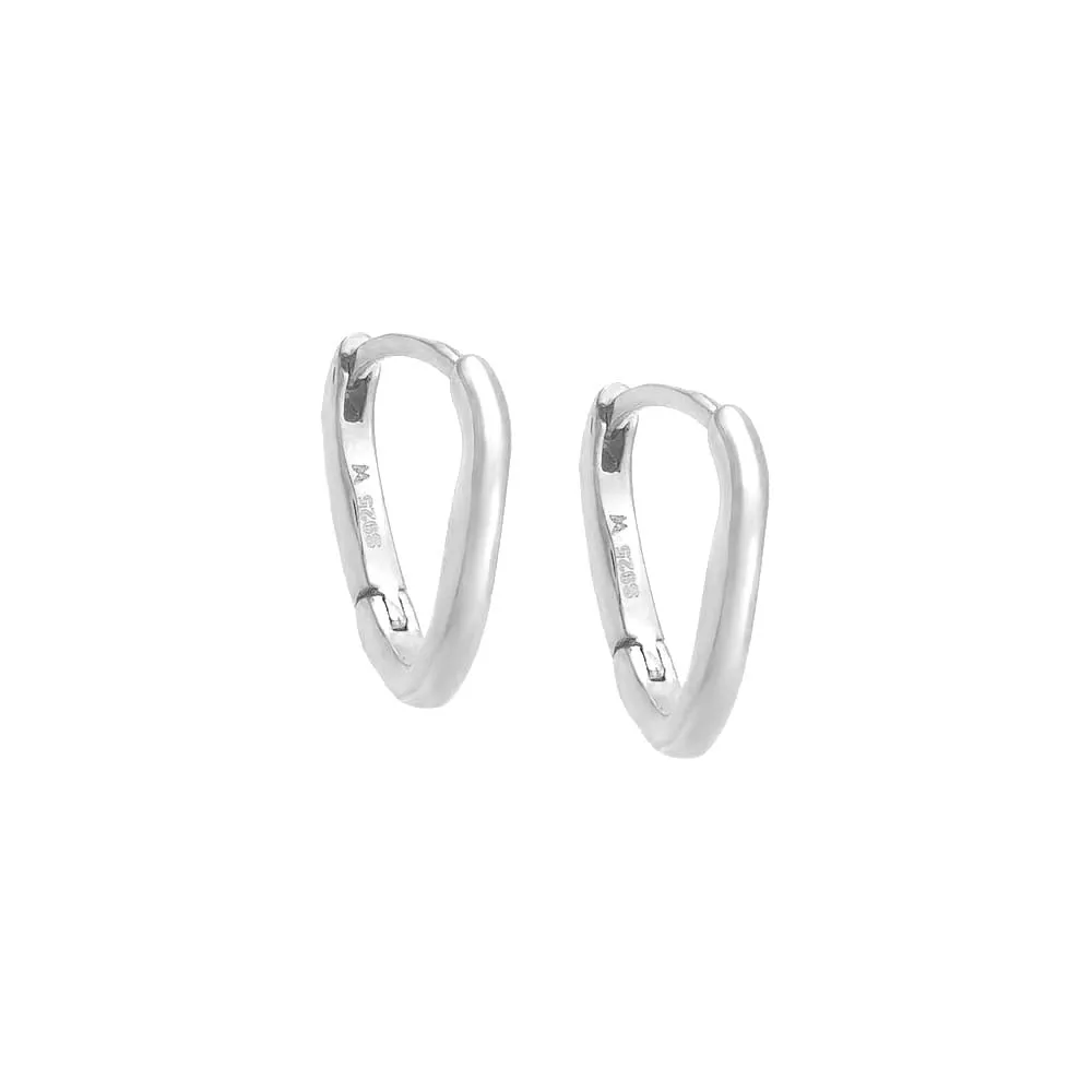 Thin Solid Curved Huggie Earring sold by Adina Eden's product image thumbnail 4