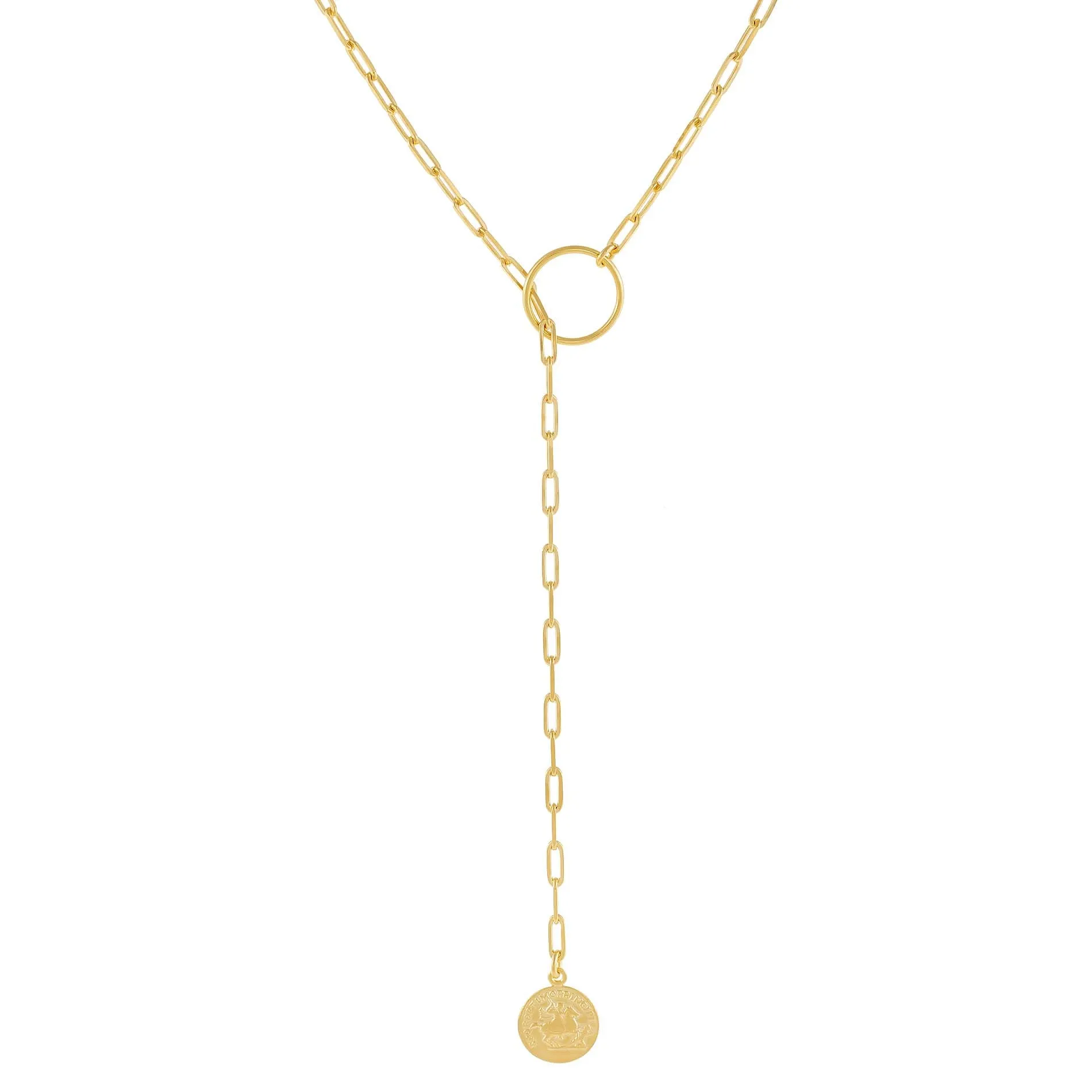 Vintage Coin Toggle Link Lariat sold by Adina Eden's