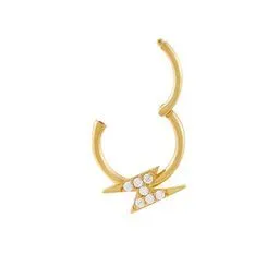 CZ Lightning Cartilage Huggie Earring 14K sold by Adina Eden's product image thumbnail 2