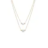 Double Pearl Pendant Chain Necklace 14K sold by Adina Eden's