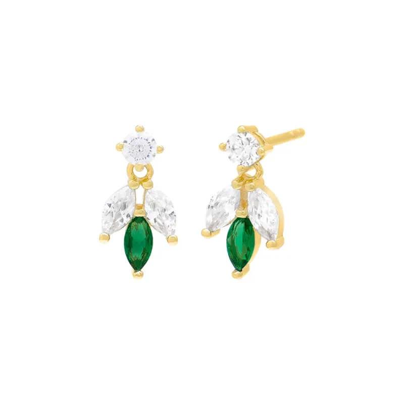 Colored Marquise Cluster Stud Earring sold by Adina Eden's