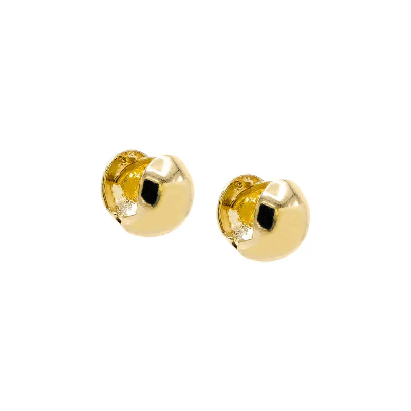 Solid Button Huggie Earring sold by Adina Eden's