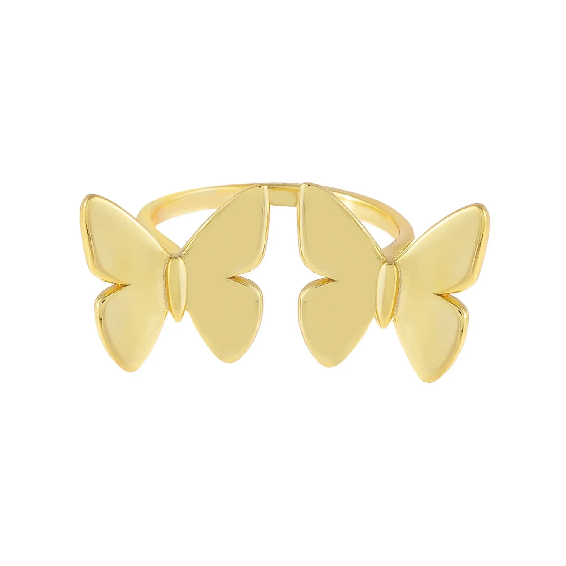 Solid Double Butterfly Ring sold by Adina Eden's product image thumbnail 3