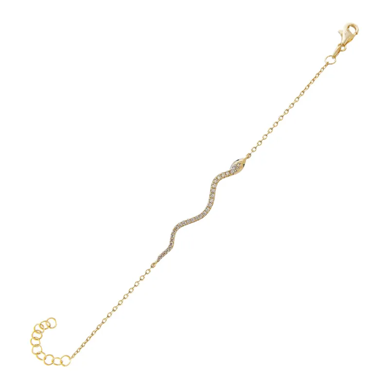 Pavé Snake Bracelet sold by Adina Eden's