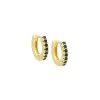Pavé Colored Mini Huggie Earring sold by Adina Eden's