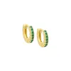 Pavé Colored Mini Huggie Earring sold by Adina Eden's