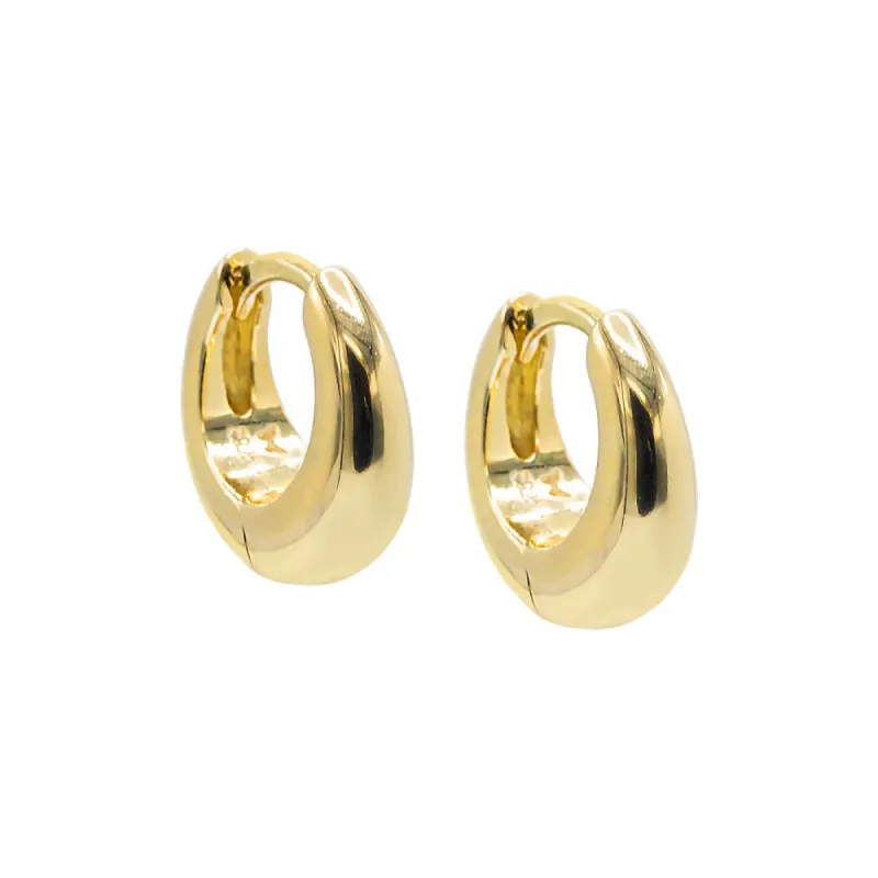 Solid Wide Graduated Huggie Earring sold by Adina Eden's
