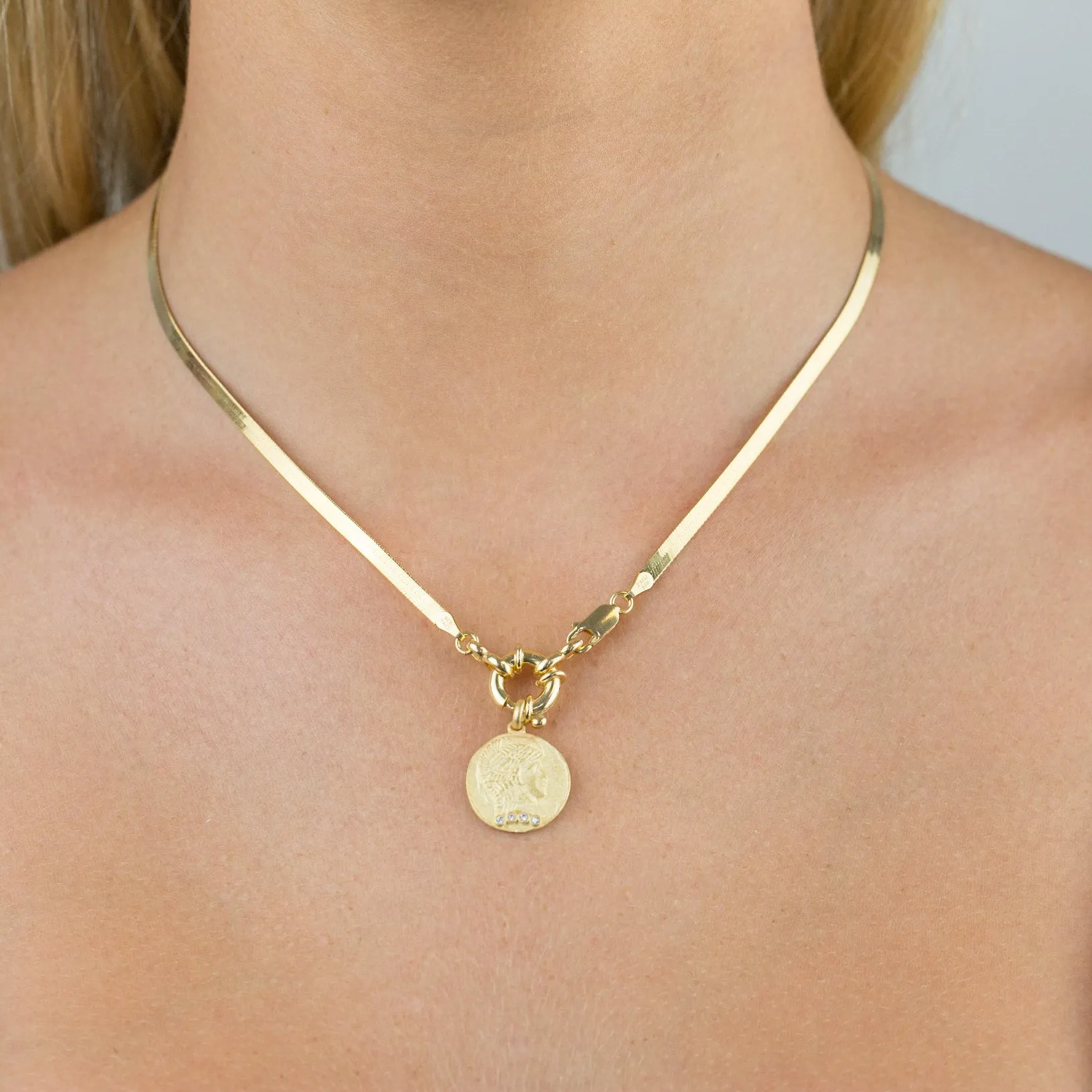 Toggle Herringbone Necklace sold by Adina Eden's product image thumbnail 2