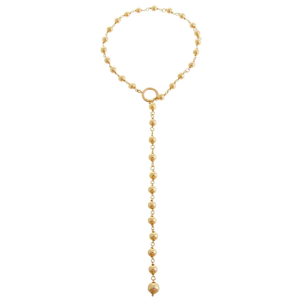 Multi Ball Deep Lariat Necklace sold by Adina Eden's