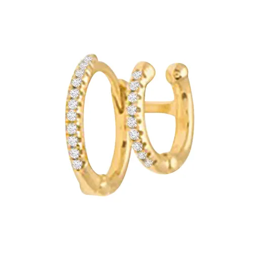 Double Hinge Cartilage Huggie Earring sold by Adina Eden's