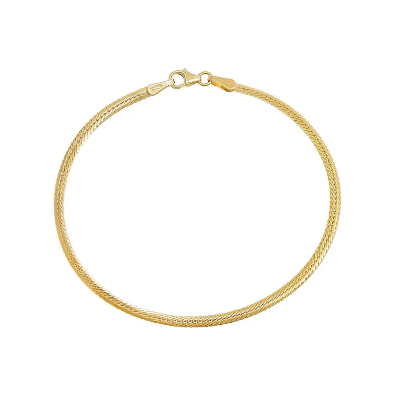 Wide Snake Chain Bracelet 14K sold by Adina Eden's