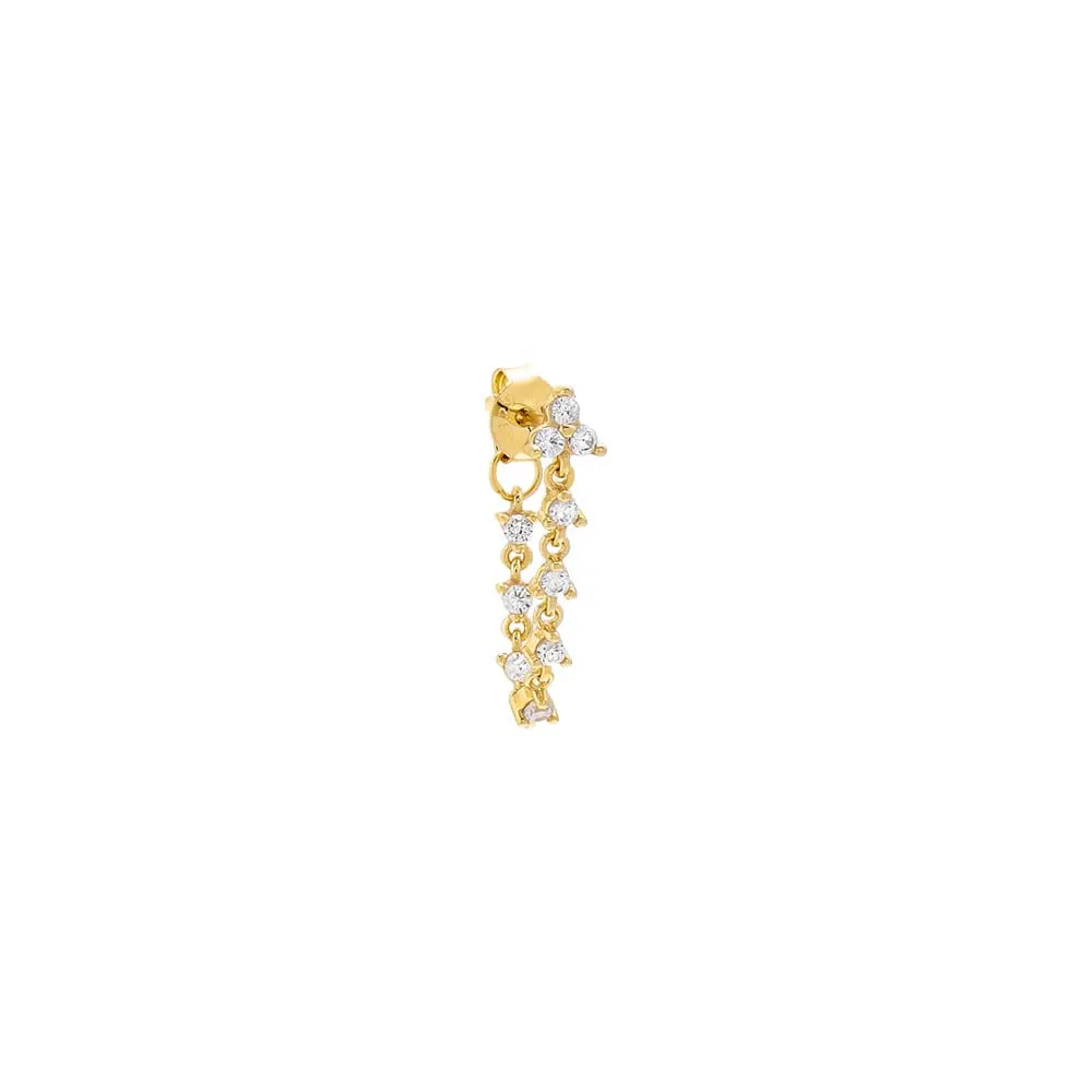 Trio Cluster CZ Front Back Drop Stud Earring sold by Adina Eden's product image thumbnail 3