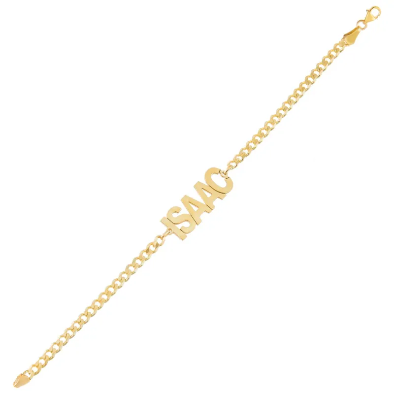 Men's Nameplate Bracelet sold by Adina Eden's