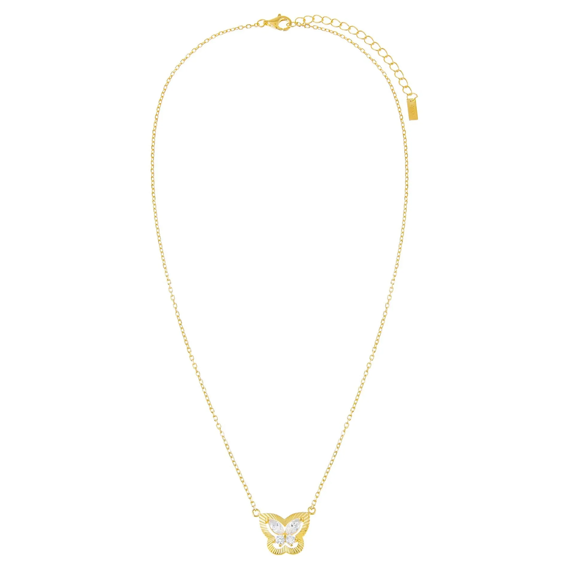 CZ Illusion Butterfly Necklace sold by Adina Eden's product image thumbnail 2