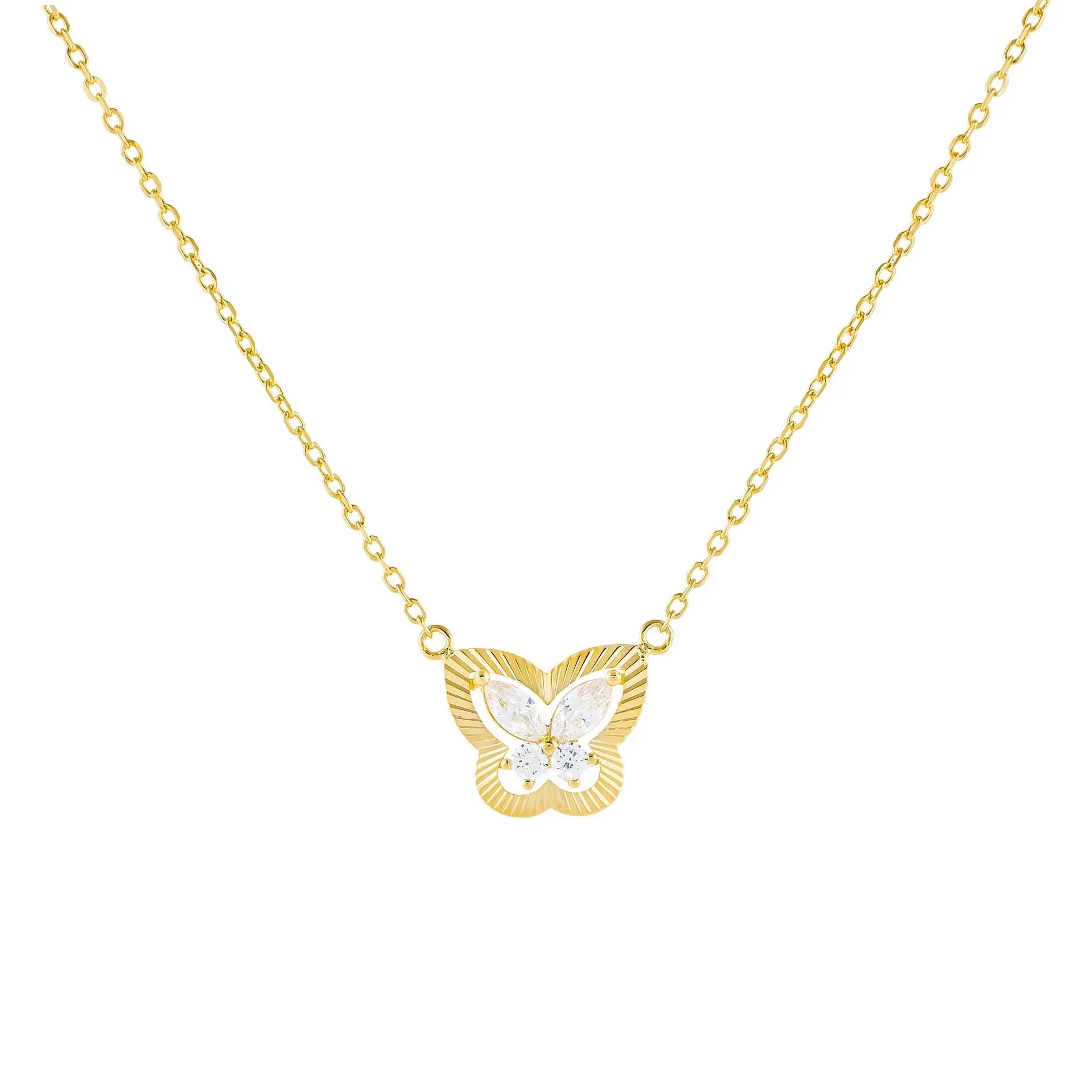 CZ Illusion Butterfly Necklace sold by Adina Eden's