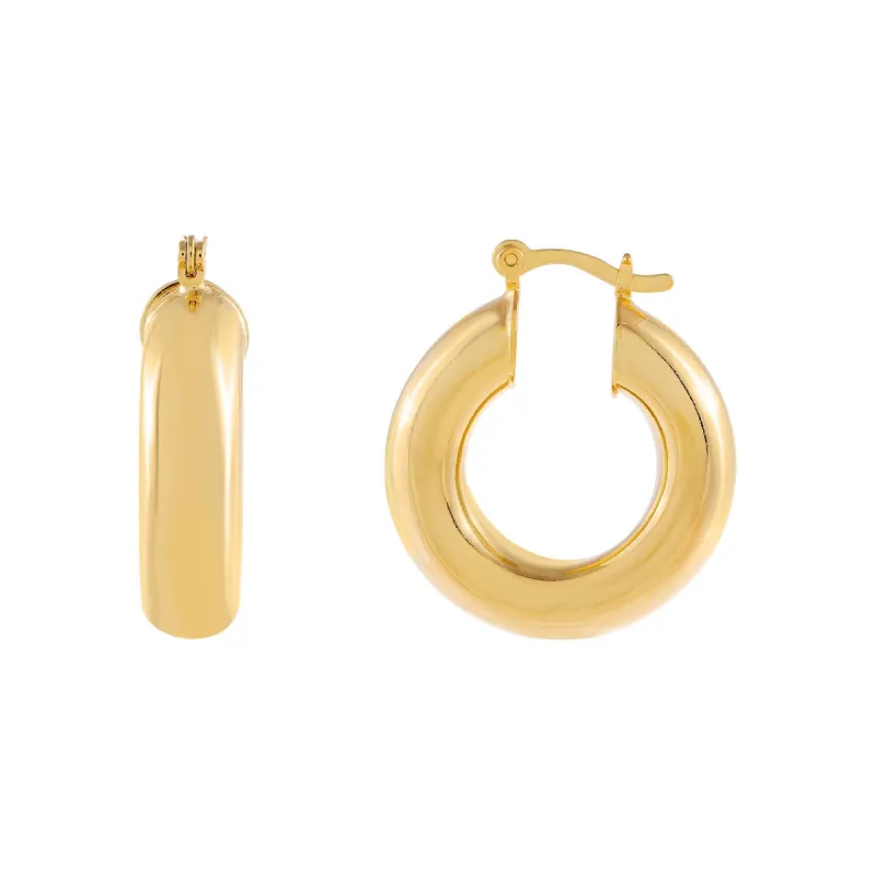Hollow Thick Hoop Earring sold by Adina Eden's