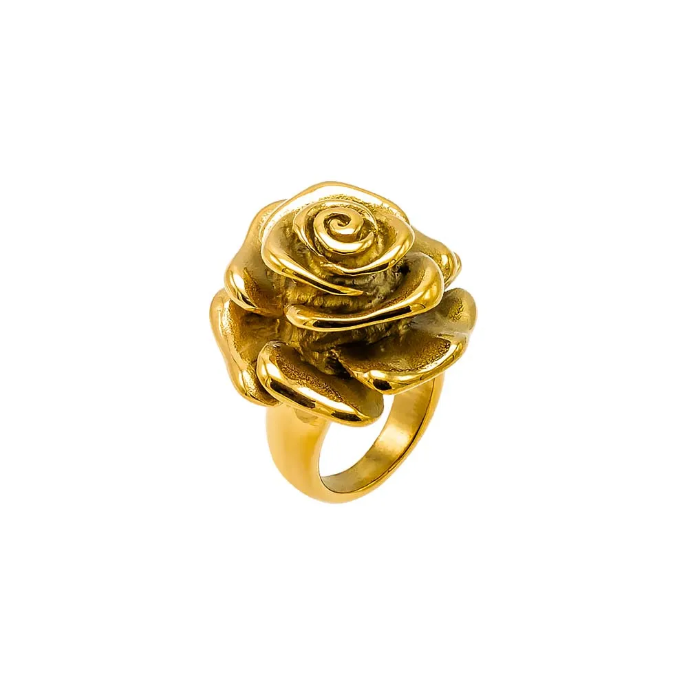 Rose Flower Statement Ring sold by Adina Eden's