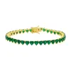 Gemstone Heart Tennis Bracelet sold by Adina Eden's