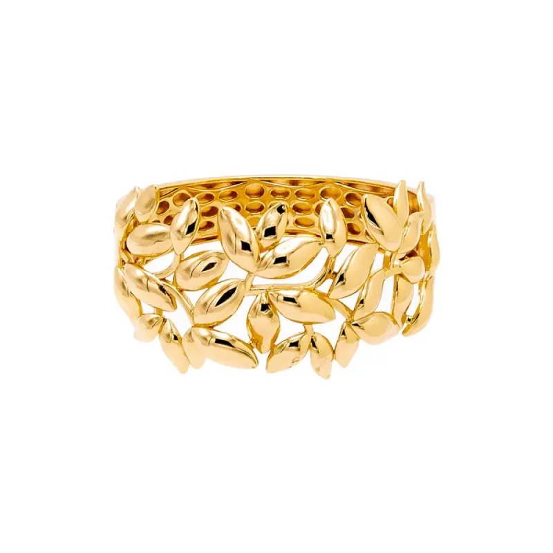 Solid Multi Flower Petal Bangle Bracelet sold by Adina Eden's