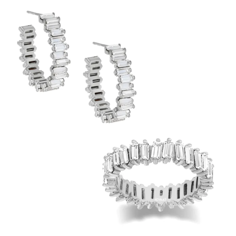 Crystal Baguette Combo Set sold by Adina Eden's