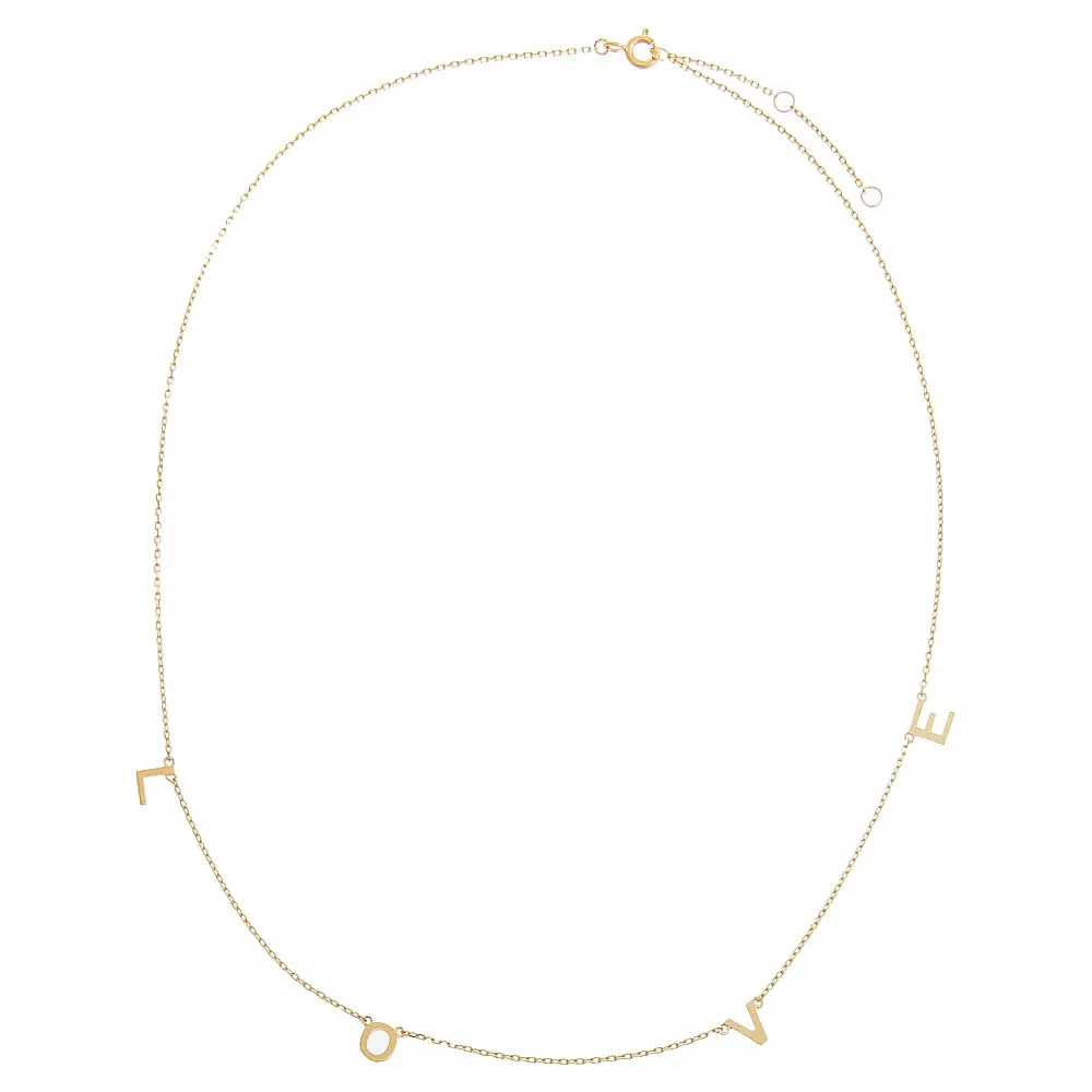 Scattered LOVE Necklace 14K sold by Adina Eden's product image thumbnail 3