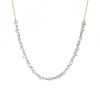 CZ Multi Shape Half Tennis Necklace sold by Adina Eden's