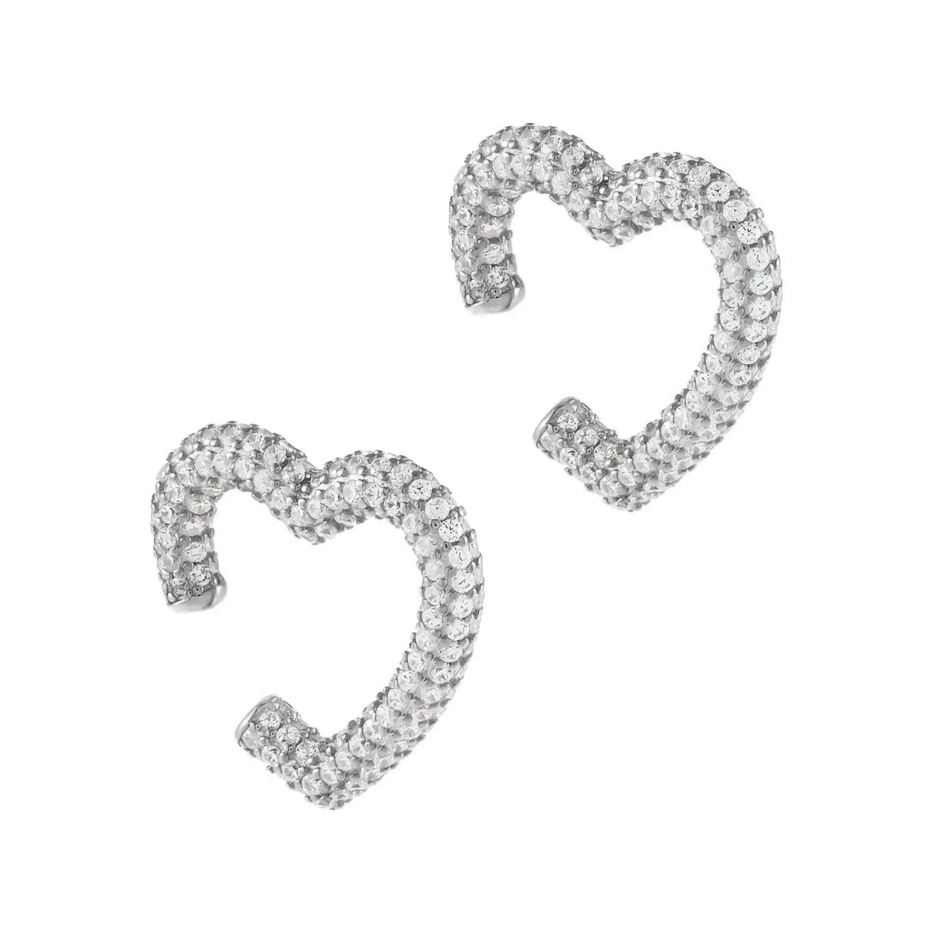 Pavé Heart Ear Cuff Set sold by Adina Eden's