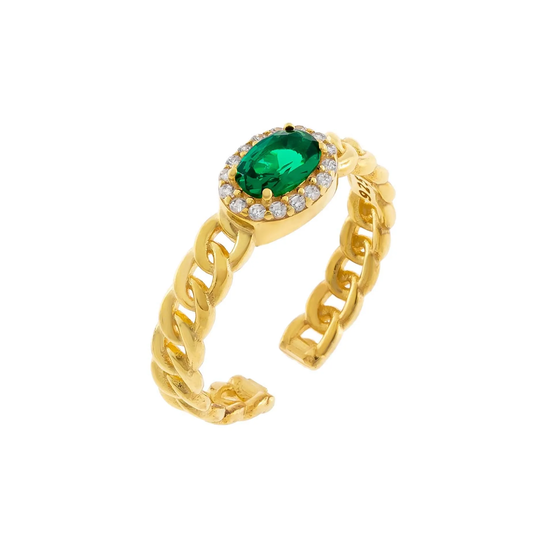 CZ Oval Braided Ring sold by Adina Eden's product image thumbnail 4