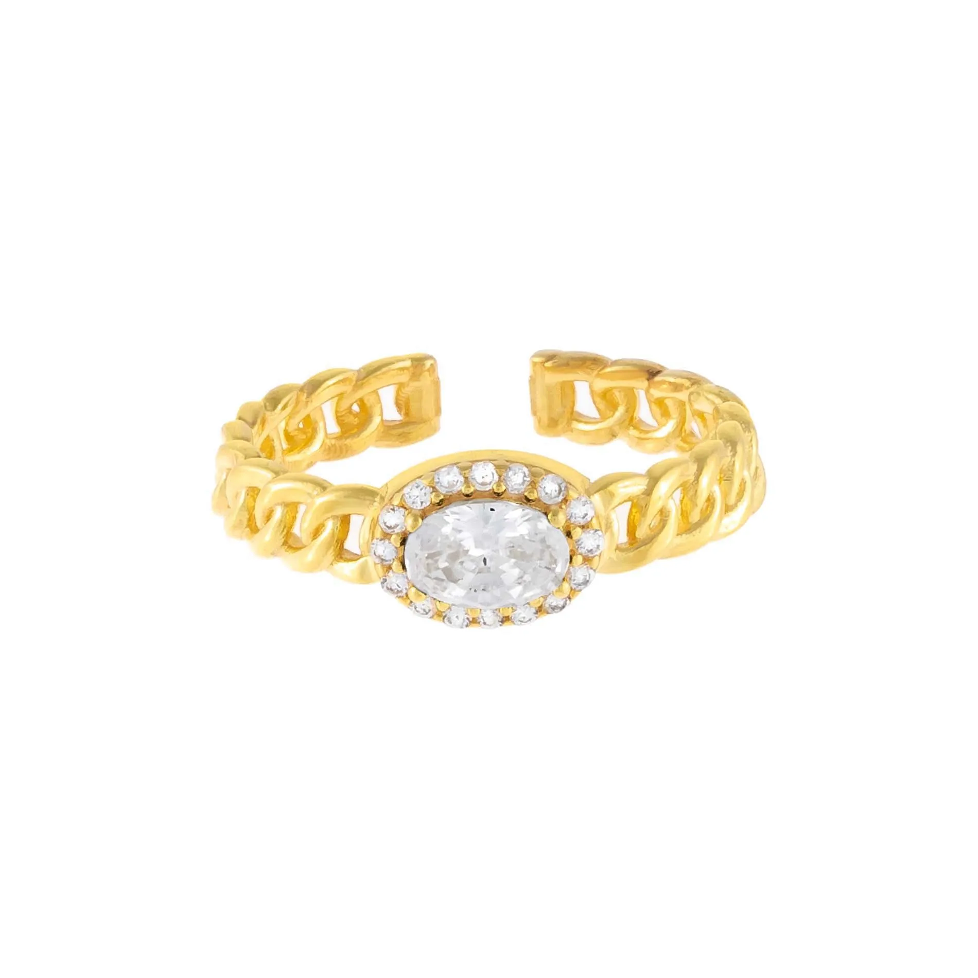 CZ Oval Braided Ring sold by Adina Eden's product image thumbnail 3