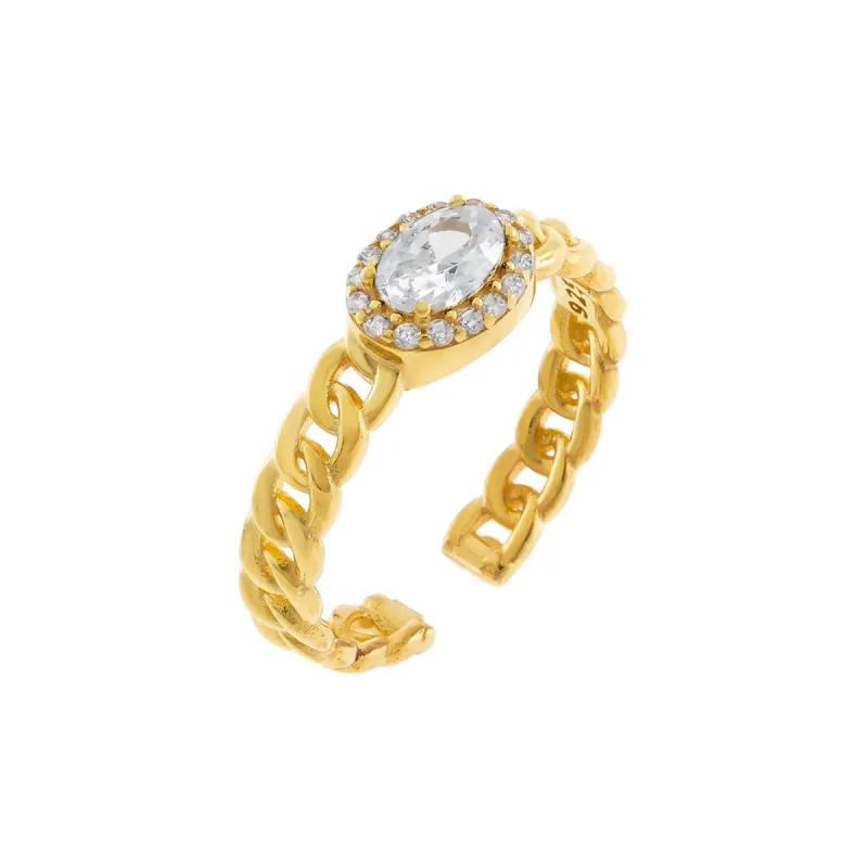 CZ Oval Braided Ring sold by Adina Eden's