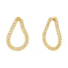 Pavé Curb Chain Oval Drop Earring sold by Adina Eden's