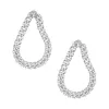 Pavé Curb Chain Oval Drop Earring sold by Adina Eden's