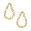 Pavé Curb Chain Oval Drop Earring sold by Adina Eden's