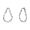 Pavé Curb Chain Oval Drop Earring sold by Adina Eden's