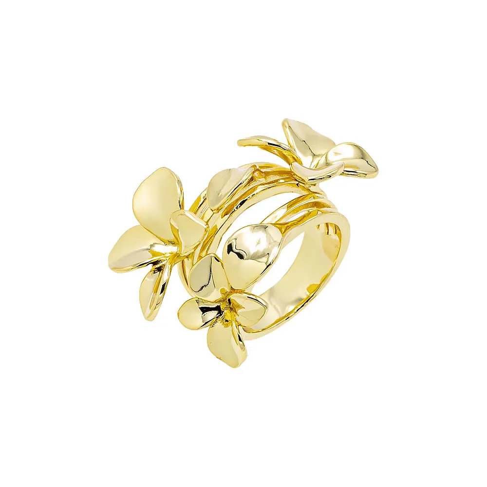 Solid Multi Flower Fancy Ring sold by Adina Eden's