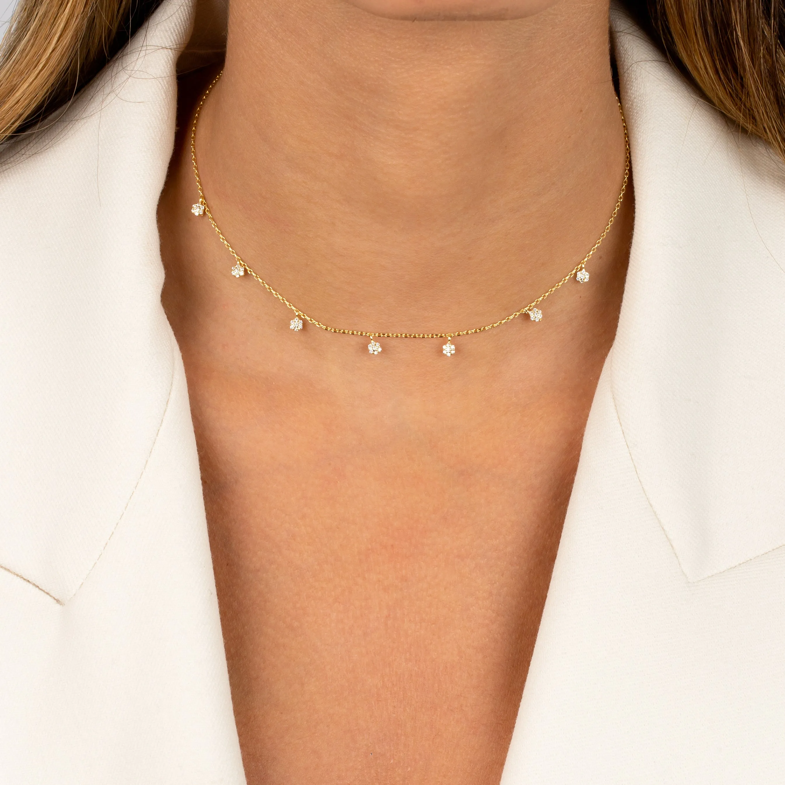 Dangling Pavé Multi Disc Choker sold by Adina Eden's product image thumbnail 2