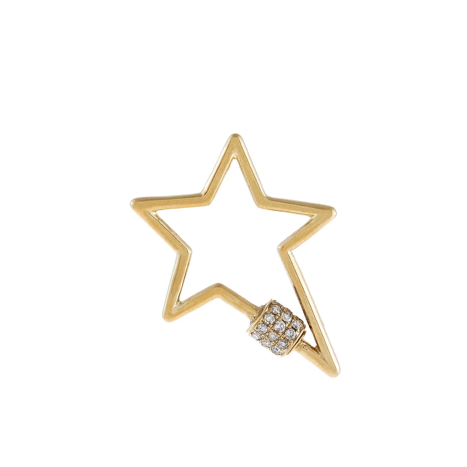 Diamond Open Star Toggle Charm 14K sold by Adina Eden's