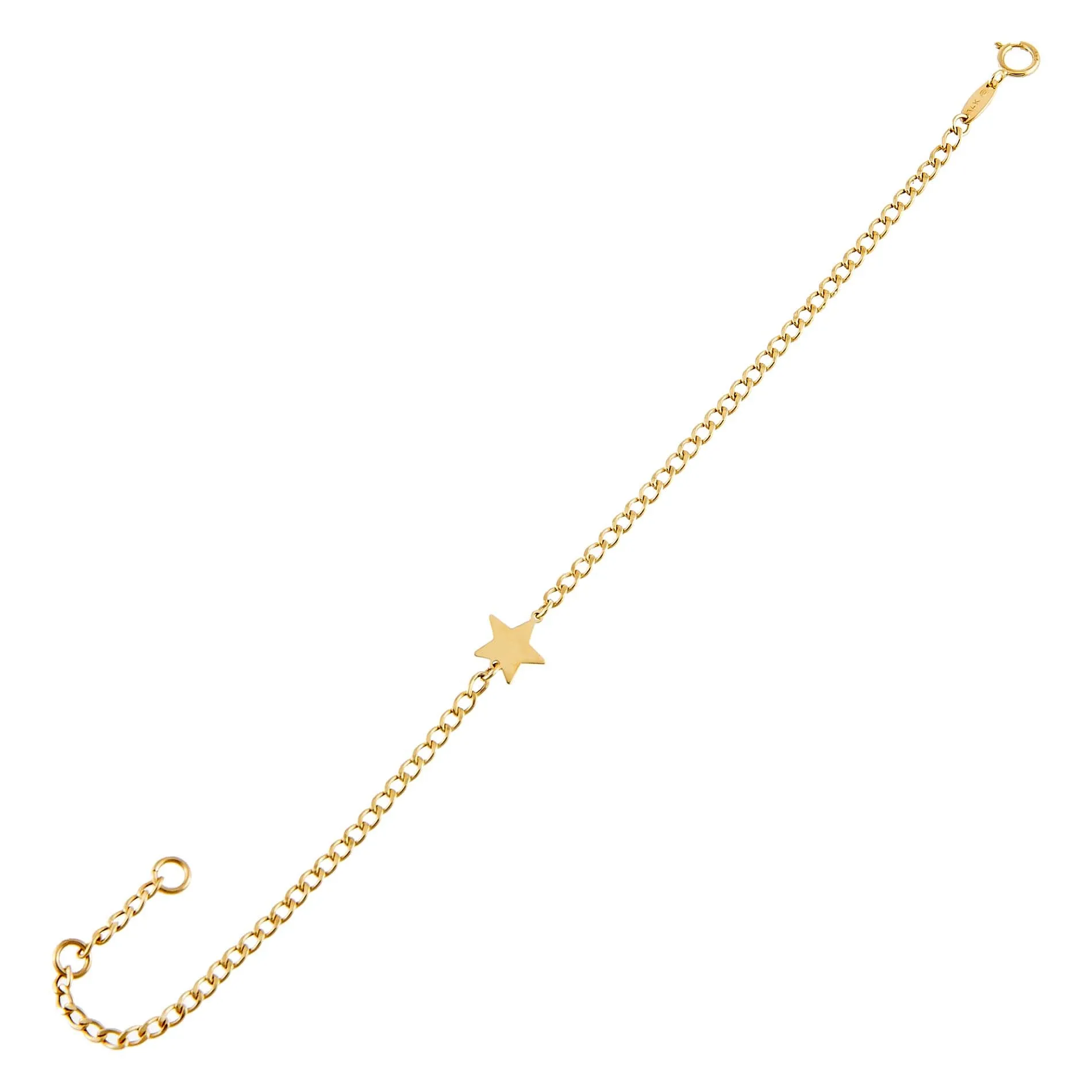 Star Cuban Chain Link Bracelet 14K sold by Adina Eden's