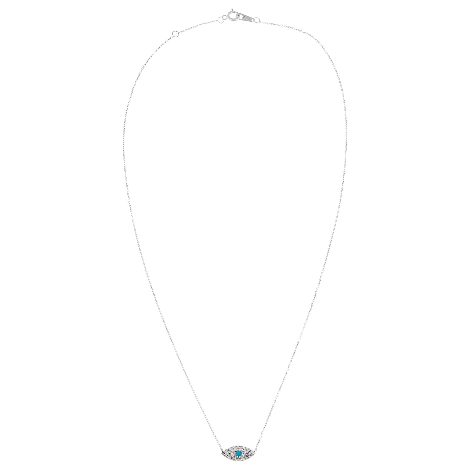Turquoise Evil Eye Necklace 14K sold by Adina Eden's product image thumbnail 2