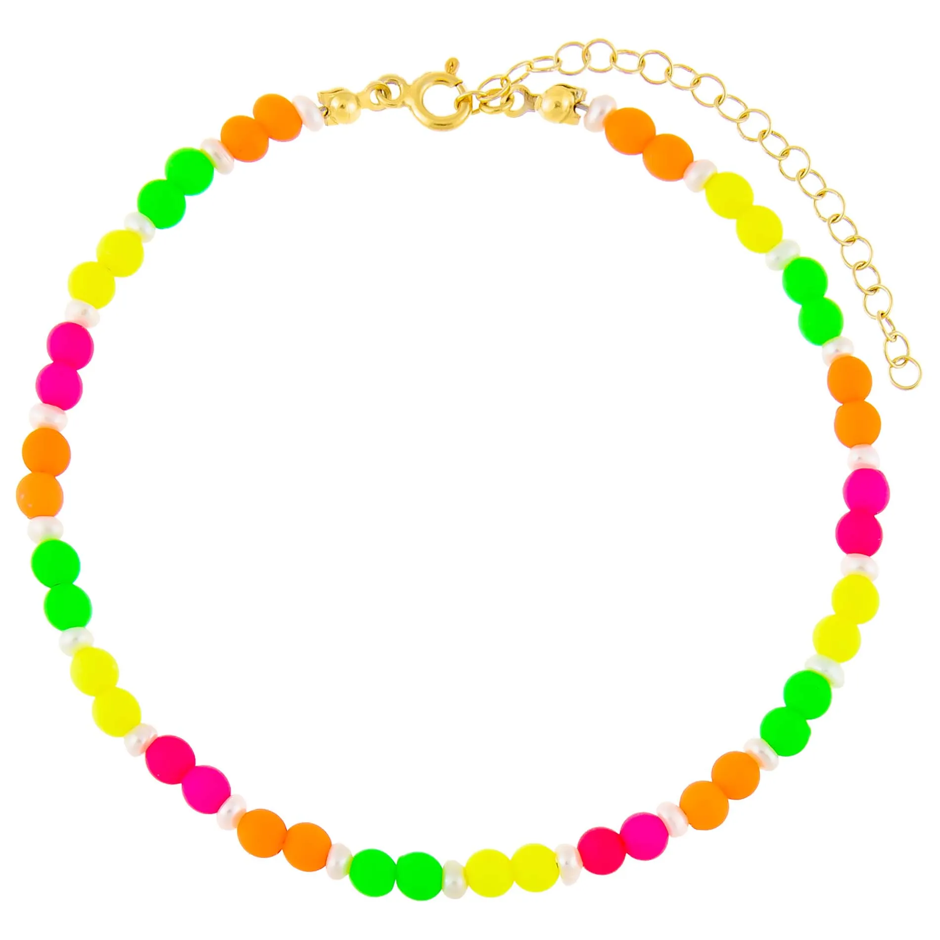 Neon Bead Anklet sold by Adina Eden's